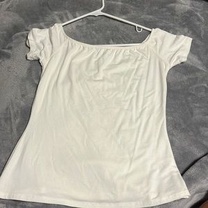 Lulus off the shoulder cream top, size medium